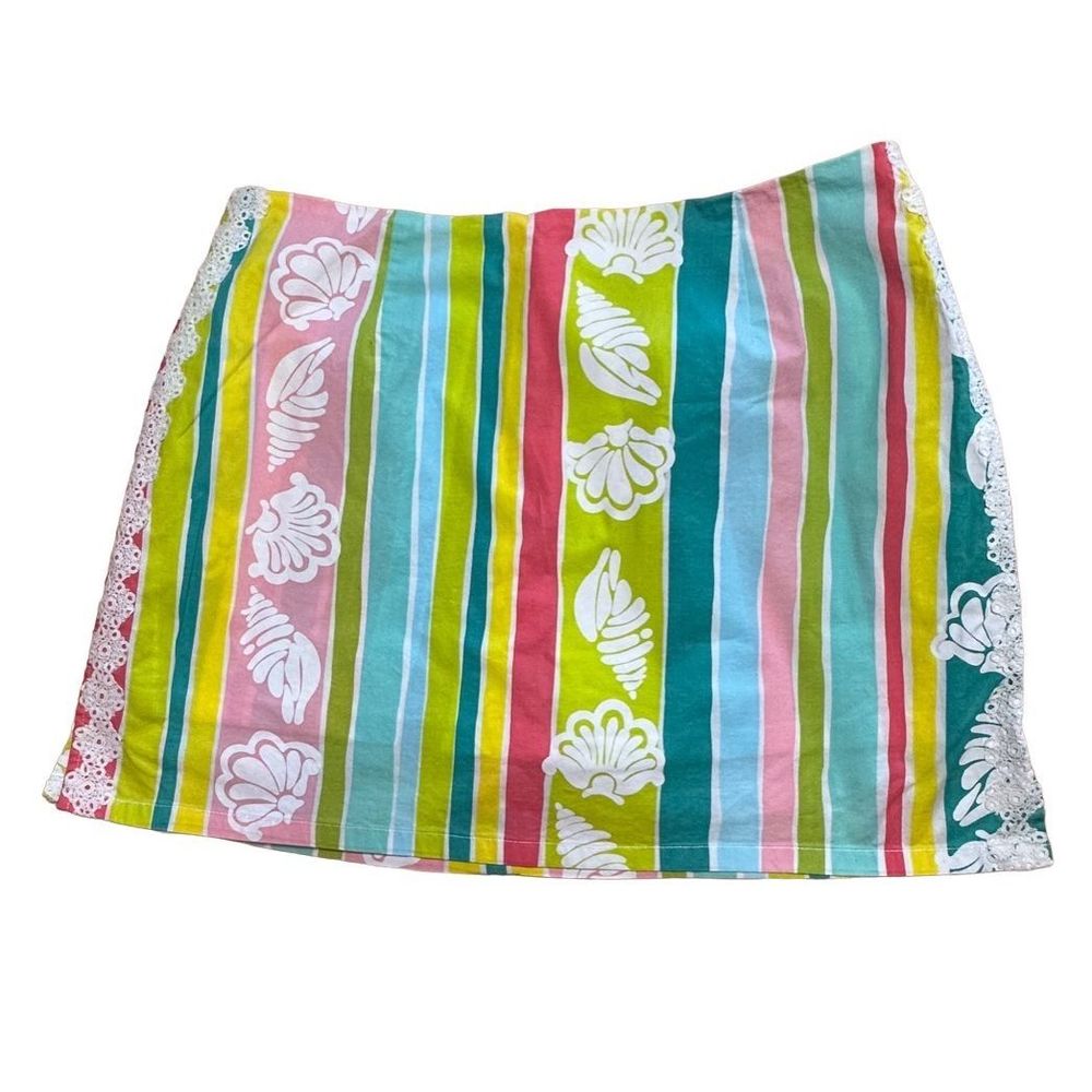 Lilly Pulitzer Beach Theme Skort- White Label sz 8